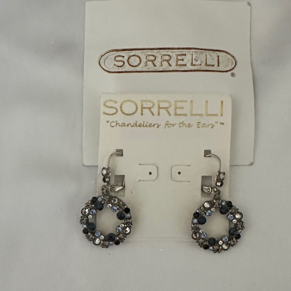 Sorrelli Silver and Blue Crystal Earrings